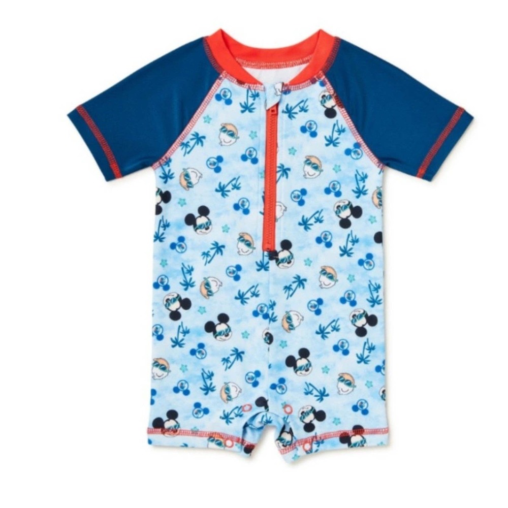 3 6 months Disney Baby Mickey Mouse Donald duck one piece Bathing swim Suit